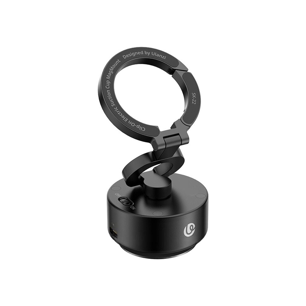 Ulanzi Sk-22 Clip- Electric Suction Cup Magmount Phone Mount, Wall Window Vehicle Dashboard Windshield Bracket Stand Holder 6031067430107