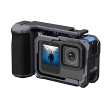 Hand Grip Aid Remote Control Kit Rabbit Cage for 13 12 11 Dual Cold Shoe Adapter Vlog Handle Stabilizer Mount B