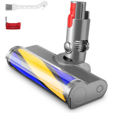 Soft Roller Brush Compatible with V7 V8 V10 V11 V15 Hardwood Floor Vacuum Attachment with Green Optical Light