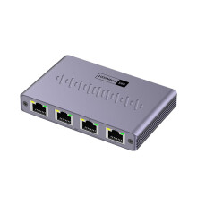 Gigabit Ethernet Splitter 1 to 4 1000Mbps RJ45 LAN Internet Splitter for Computer/Hub//Router/Digital TV