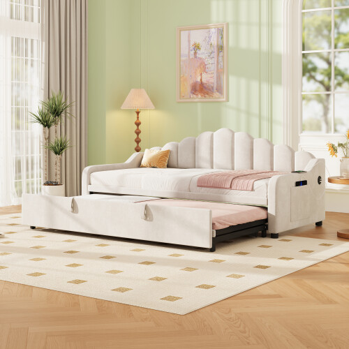3ft Single Daybed with Pull-out Trundle 1