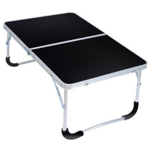 Portable Folding Table Multifunctional Folding Table Portable Picnic Rack Laptop Table for Outdoor Camping Black