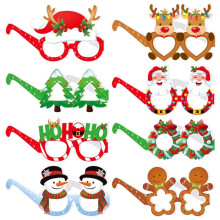 24 StüCk Weihnachtliche Glitzernde Party-Brillengestelle mit DekorationszubehöR für Weihnachtsgeschenke