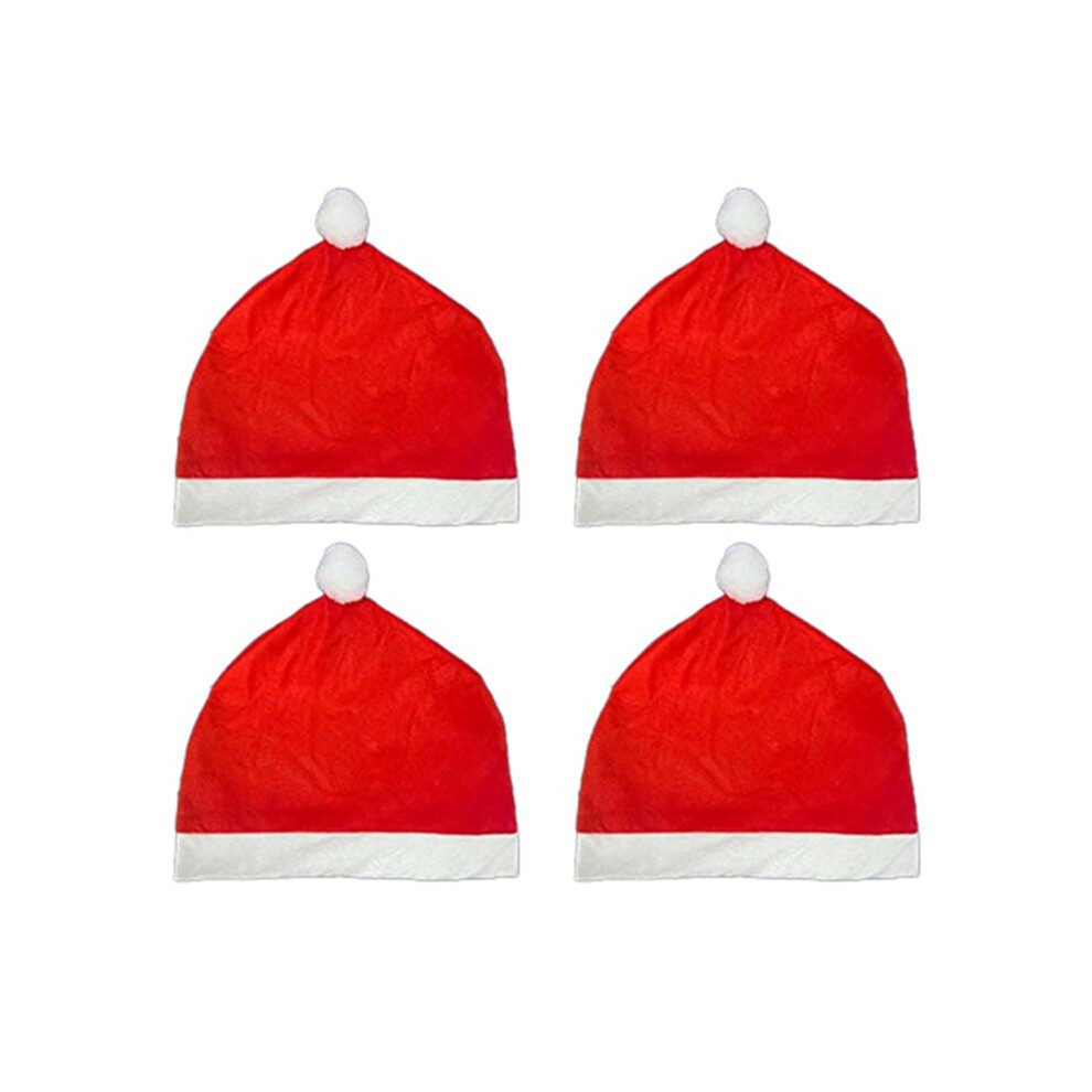 4Pcs Santa-Claus Hat Car Headrest Cover Cute Car Decor Interior Car Decoration, Suitable For Most Car Headrests 4711290832788