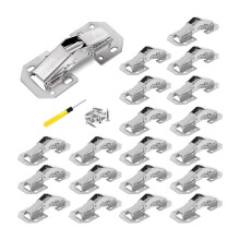 20 Stuks 4 Inch Verborgen Keukenkastscharnieren, Verborgen Kastscharnieren, Eenvoudig Te Installeren Zonder Sleufscharnieren, 90 Graden Scharnier