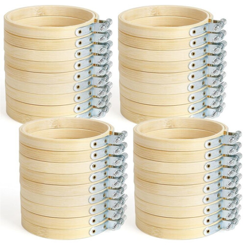 36 PeçAs Aro de Bordado de 3 Polegadas  Aro de Bordado de Bambu Aro Redondo para Artesanato DIY, Costura e Artesanato 8Cm
