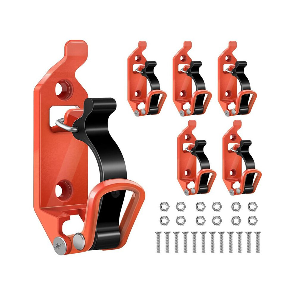 6Pcs Shovel Mount For Roof Rack, Metal Rubber Clamp Mounting Brackets, Durable Axe Holder Clamp Mount Kit (Orange) 4711672638991