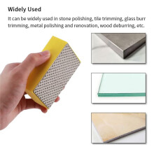 Diamond Polishing Pads, 4 Pcs/Set Diamond Hand Polishing Pads Sanding Block Glass Grinding Pads for Sanding Ceramic Tile
