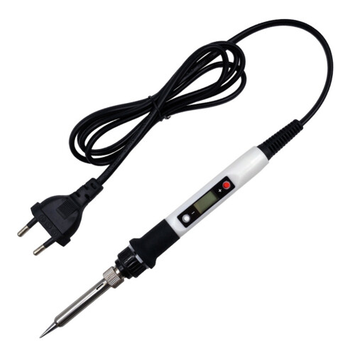 Adjustable Temperature Soldering Iron LCD Welding Tool Solder Equipment Maintenance Tool 220V EU Plug White