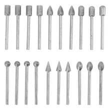 20PCS Stone Carving Set Grinding Bit Set Versatile Use for Wood Carving Jadestone Marble Emery Material