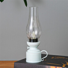 Vintage Candle Lamp Ornaments LED Night Light Table Lamp Desktop Decoration Wedding Outdoor Home Festival