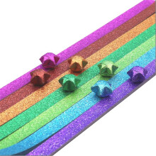 520 Sheets Glitter Paper Folding Paper Stars Paper Strips Lucky Stars Decoration Folding Paper for Hand Arts,Multicolor