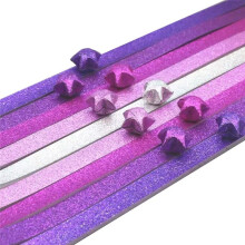 520 Vellen Glitterpapier, Vouwpapier, Sterren, Papierstroken, Gelukssterren, Decoratie, Vouwpapier voor Handkunst, Paars