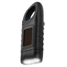 Hand Crank Solar Powered Flashlight,Emergency Rechargeable LED Flashlight,Survival Flashlight,Torch for Outdoor Sports,A