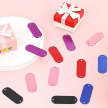 Metal Stamping Blanks, 25 Pieces Aluminum Engraving Blanks Rectangle Laser Engraving Supplies with 2 Holes (5 Colors)