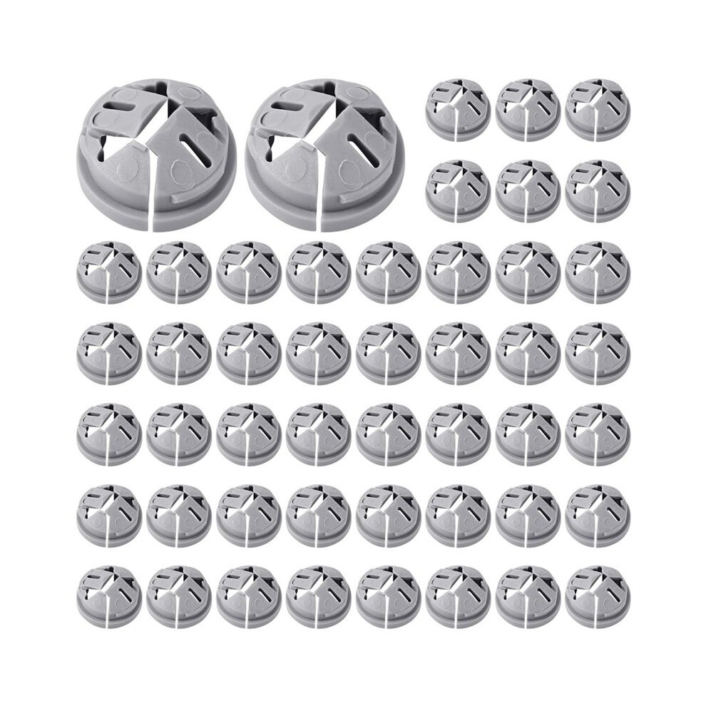 100Pcs Push-In Cable Connectors,Non-Metallic Push In Connector Plastic Electrical Box Wire Inserts Button For 1/2 Inch 6032904559753