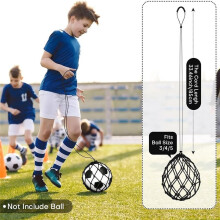 2 STUKS Voetbal Kick Trainer Voetbal Net Kicker, voor Balmaat 3, 4, 5, Solo Voetbal Kick Oefen Trainingshulpmiddel Zwart