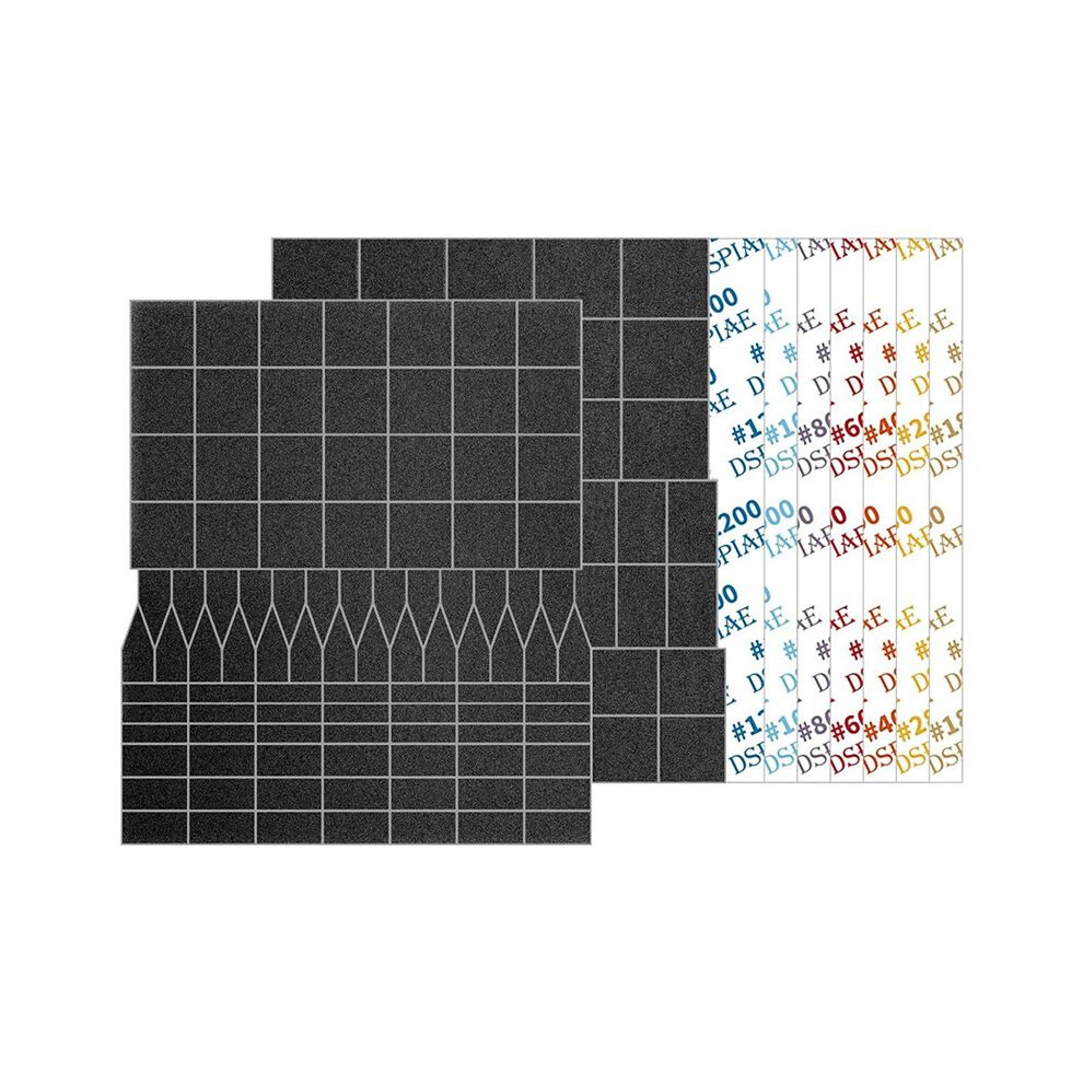 14-Piece Sandpaper Pre-Cut Mesh (1008 Pieces) For Es-A Reciprocating Sander Flat And Round Sanding Heads 4713305955833