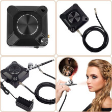 40PSI Adjustable Output Airbrush Kit Dual ActionAir Brush Compressor Kit for Painting Makeup Decoration Art