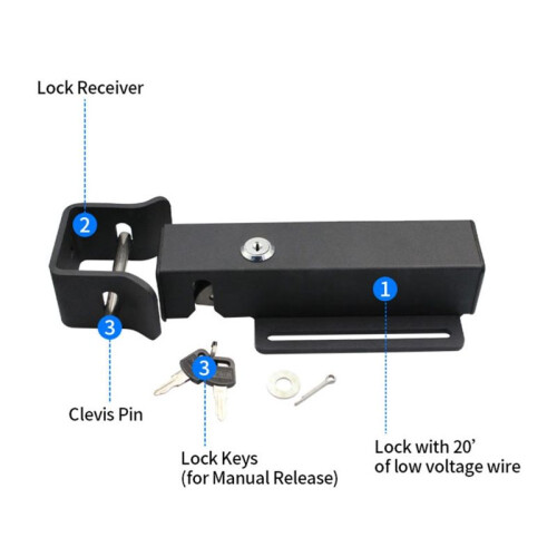 24V Outdoor Waterproof Automatic Sliding Door Lock for Electric Automatic Gate Openers Door Access Control System 2