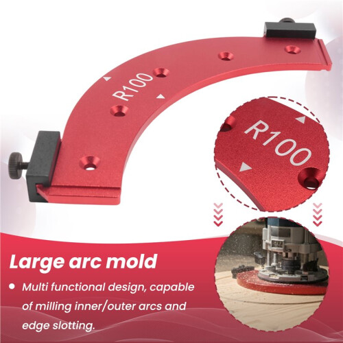 Inner/Outer Corner Large Arc Mold Electric Router Slotting Template Woodworking Curved Angle Chamfering Template Tools A 1
