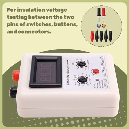 Transistor Voltage Tester 0V-3500V Diode MOS Triode MOV LED Voltage Capability Transistor Withstand Voltage Tester Red 1