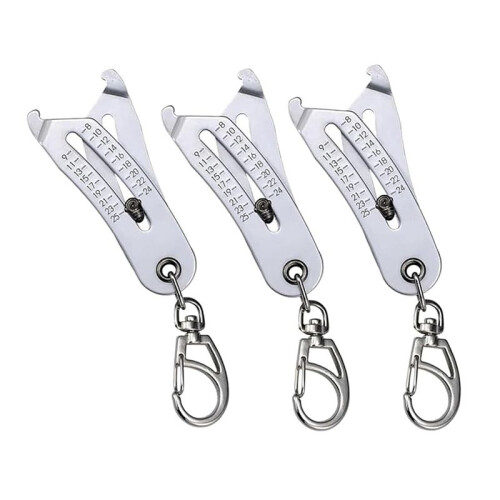 Scomeri Nut Sizer, Thread Size Verification Tool, Scomeri Portable Thread Size Checker Keychain
