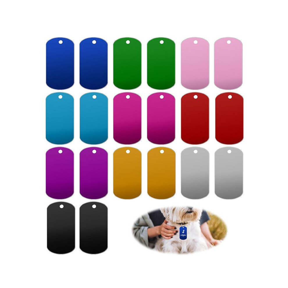 20Pcs Of Metal Stamping Blank Aluminum Tags Multi-Color Metal Tags For Stamping, Engraving Blank Keychain For Engraving 4711520240932