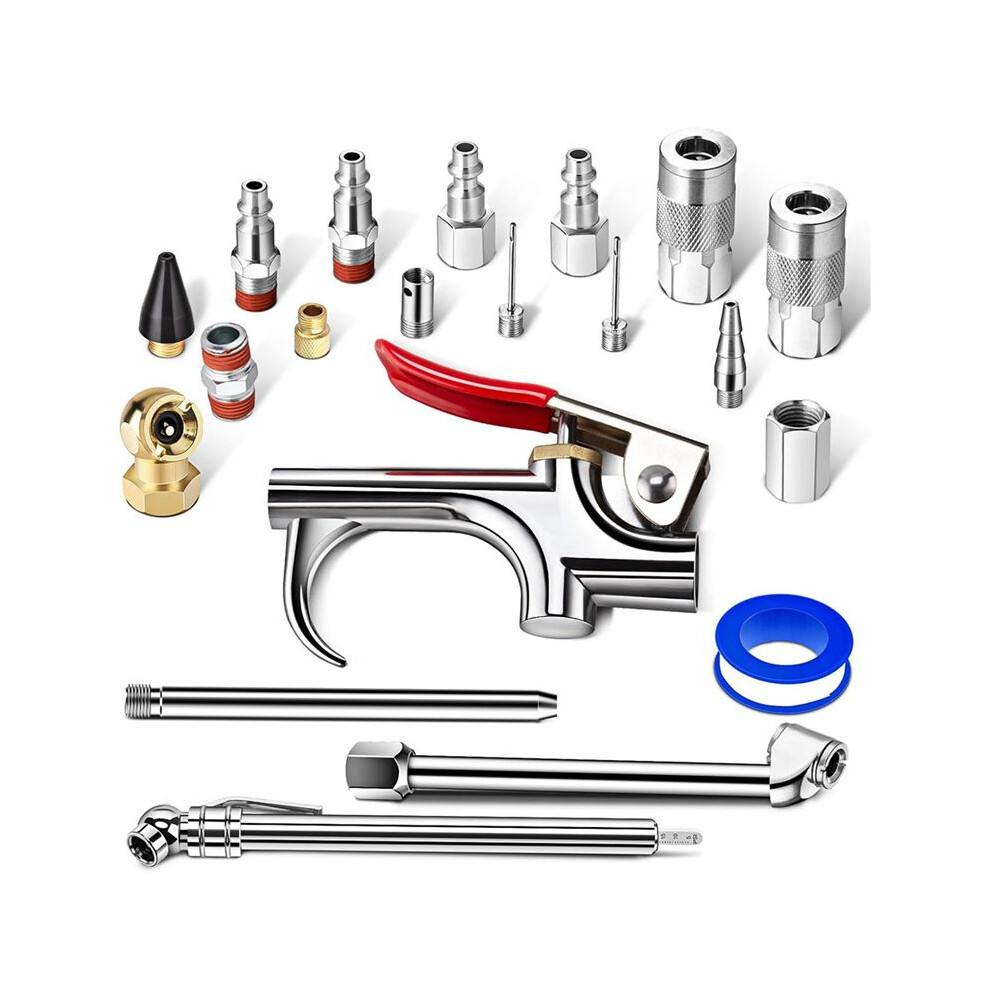 20 Piece Air Tool Kit, Air Compressor Kit,Air Tools With 1/4 Inch Npt Quick Connect Couplers, Air Compressor Accessories 6034255931684