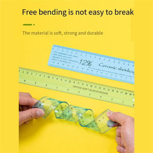 2pcs Ceramic Shrinkage Scale Set Plastic Soft Ruler DIY Ceramic Shaping Multifunctional Drawing Measurer Pottery Tools A 2