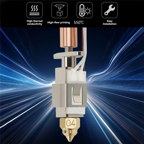 Upgraded K1 Hotend Kit for K1/K1 Max 3D Printer Heating Block Accessory