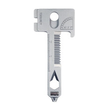Porte-Clés 17+ Fonctions Multitool Double Tournevis à Tête Plate en Acier Inoxydable Argent Naturel