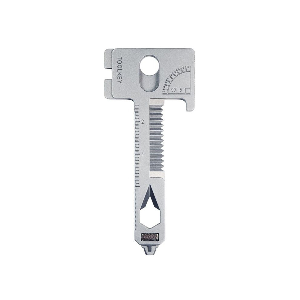 Keychain 17+ Functions Multitool Dual Flathead Screwdriver Stainless Steel Natural Silver 4711852887096