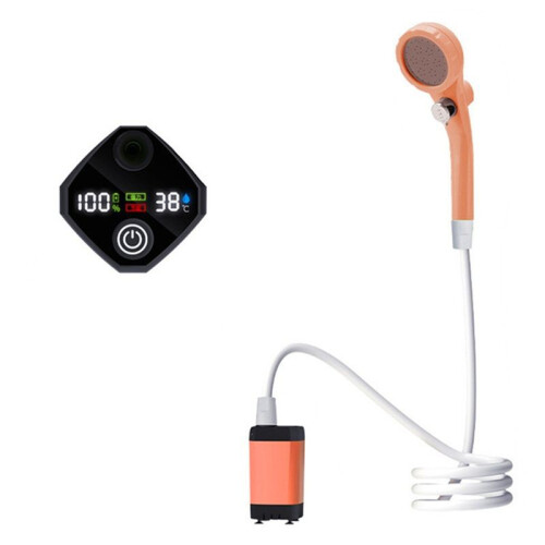 Douche Douche Électrique Charge Bain Artefact Douche Combinaison Simple Camping Pompe à Eau Vert
