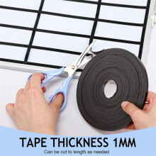 Black Tape Roll Strips, Magnetic Board Dividers Magnetic Lines for Classroom Office Art Accessories 16 Meters
