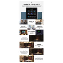 Tuya T3E Paneelschakelaar Touchscreen Paneel EU Control Paneelschakelaar Zigbee Home Wandschakelaar, Wit
