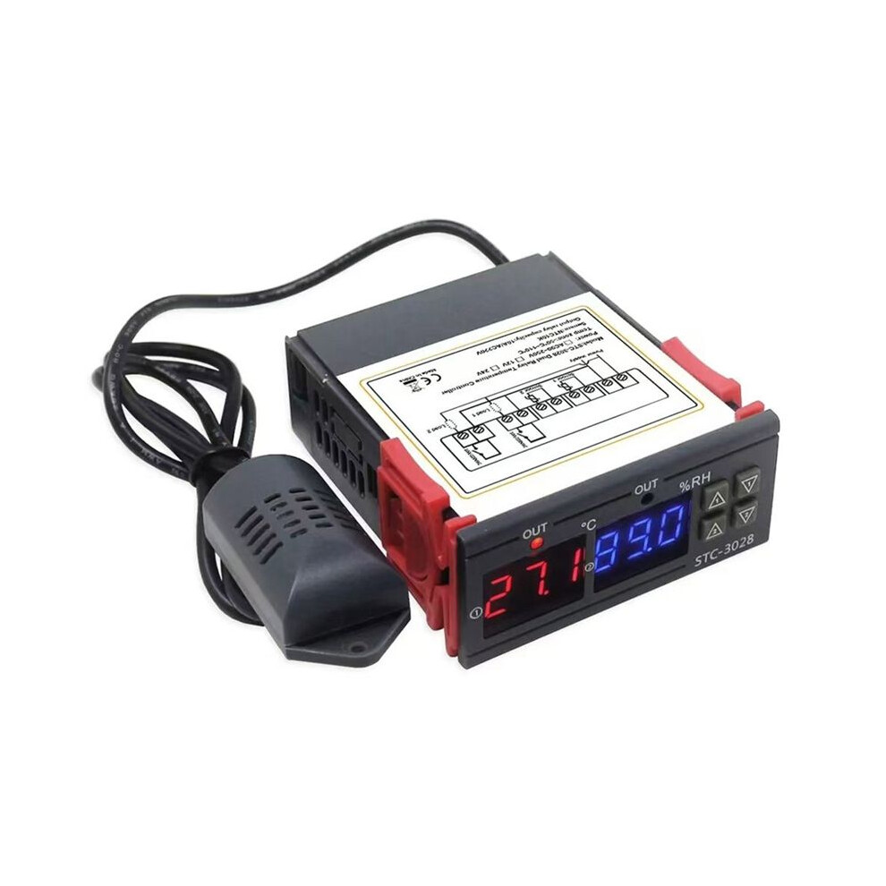 Stc-3028 24V Digital Thermostat Thermometer Hygrometer Temperature Humidity Controller Regulator 4711256752037