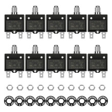 15 Amp Breaker Electric Button Breaker 125/250V AC 50v Thermal Circuit L1 Series with Manual Reset Button L1-15A