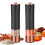 2Pcs Automatic Salt Pepper Grinder Electric Spice Mill Battery Powered Adjustable Coarseness Pepper Mill Kitchen -White 2