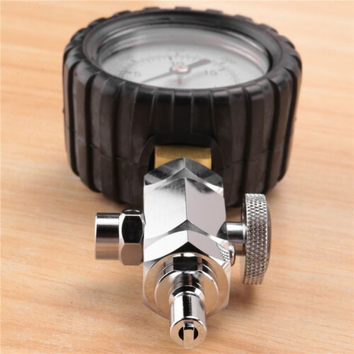 Scuba Diving Pressure Gauge for BCD Regulators Checkers Analyser 300PSI Gas Output Adjustable Testing Table 1