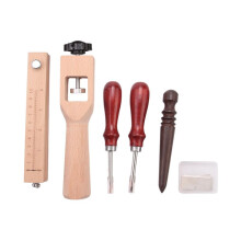 4Pieces Leather Strap Cutter Adjustable Leather Strip Cutter Strap Cutter Sets with Polished Tools for DIY Cutting