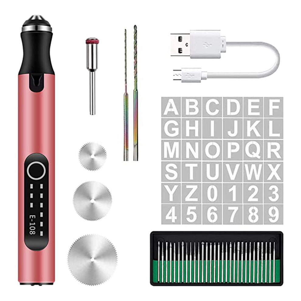 Engraving Pen Electric Engraving Tool Kit Rechargeable Diy Engraver Etching Pen For Carving Glass Wood Stone A 6031029019272