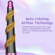 Small Round Volumizing Brush & Long Curling Attachment for Airwrap HS01/HS05 Dual Rotation Curling Iron B