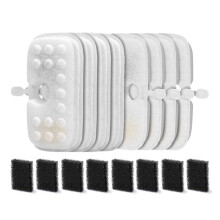 Cat Water Fountain Filter Replacement for PETLIBRO Cat Water Fountain Replacement Filter with Pre-Filter Sponge 8+8