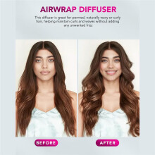 Diffuser & Straightener Attachments for Airwrap Styler HS01 HS05 HS08 for Smooth Hair Style and Hair Curling B