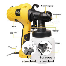 400W Airbrush 2.5MM Nozzle Sprays Lances Electric Paint Hand Held 800ml Sprays Power Tools Electric Airbrush UK Plug