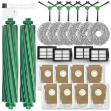 28PCS for 405 Combo/ 505 Combo Robot Vacuum Parts Main Side Brush Filters Mop Pads Dust Bags