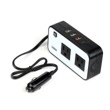 200W Car Power Inverter, 12V to 110V AC Car Plug Adapter Outlet Power Inverter for Vehicles Car Inverter US Plug