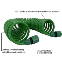 306 Garden Watering Hose Metal Car Wash Water Gun Flexible and Stretchable EVA Hose Suitable for Lawn Irrigation 7.5m