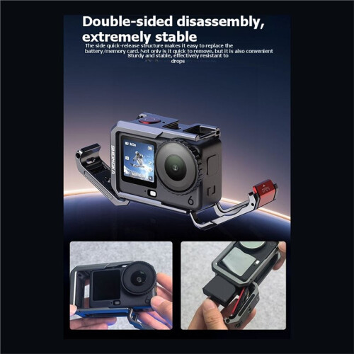 Sheingka for  Action 6 Quick-Release Metal Frame Cage with Lens Protective Cap Closely Camera Cage Accessory 1
